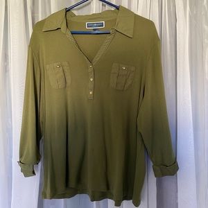 2X Green Blouse